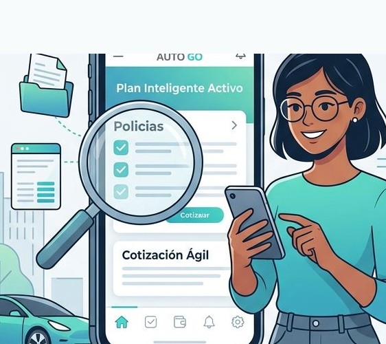 Experiencia digital de seguros AutoGo desde el celular